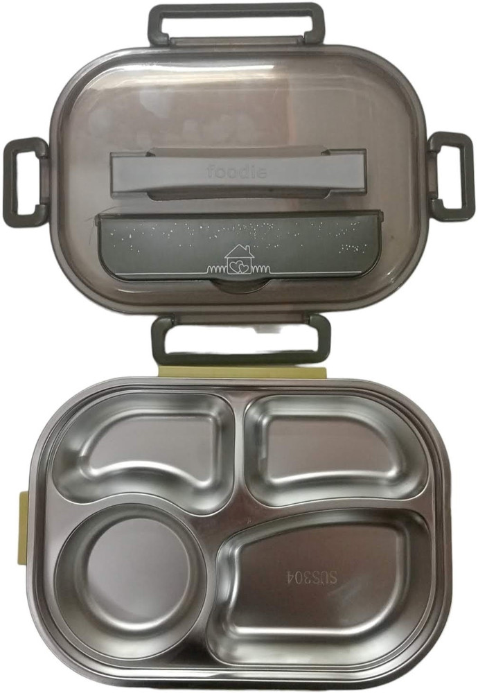 Flipkart LunchBoxes Leakproof Slim Lunch Box for Office Kids 4 Container Food Storage Container 4 Containers Lunch Box