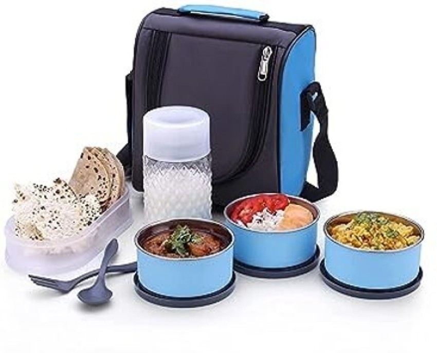 ONTESY Small Lunch Box for Men Women, Patent Leather Lunch Bag Thermal Insulated Mini Lunchbox Lunch Pail Reusable Food Container Snack Bag (Solid