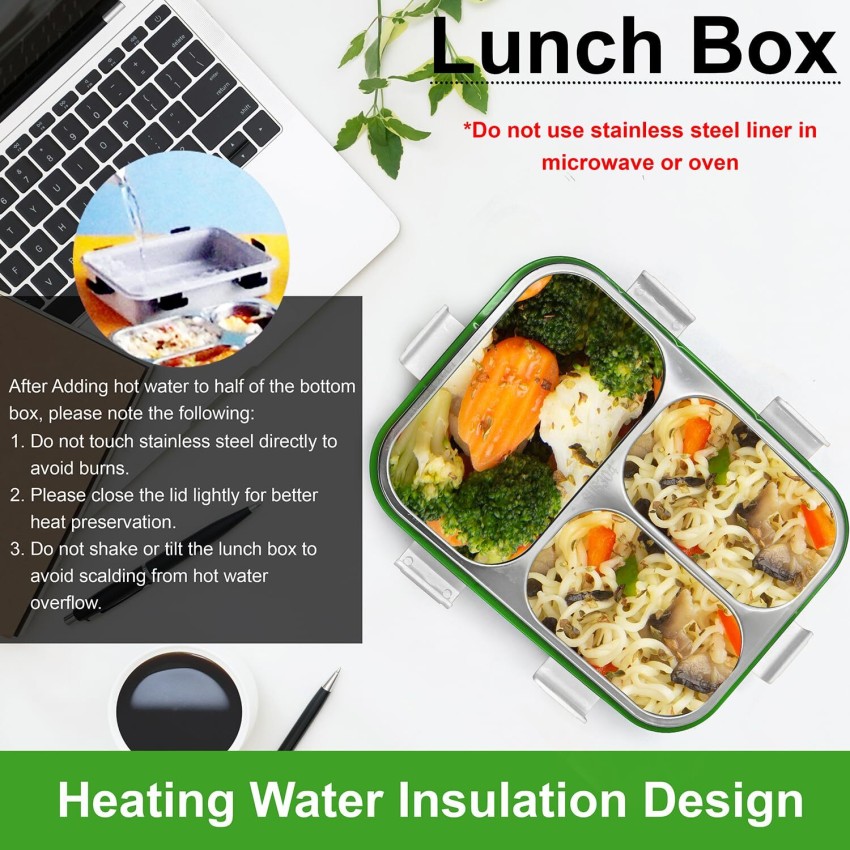 Leakproof 304 Stainless Steel Insulated Lunch Box For Adults