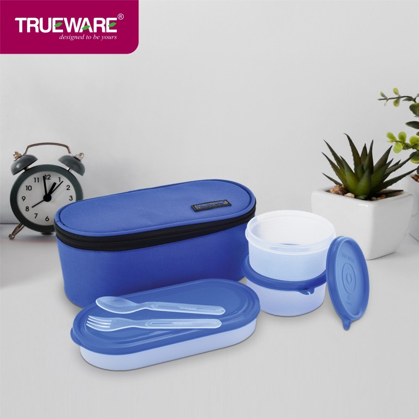 Buy Executive Blue Stainless steel Microwave Safe Lunch Box at 45% OFF by  Trueware