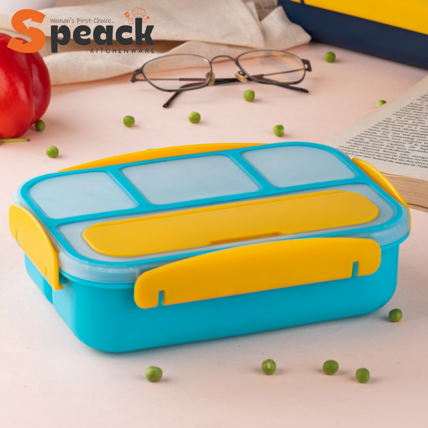 STARKENDY Steel Lunch Box Tiffin Box with Bag for Office  College School Use( Multi Color ) 4 Containers Lunch Box 