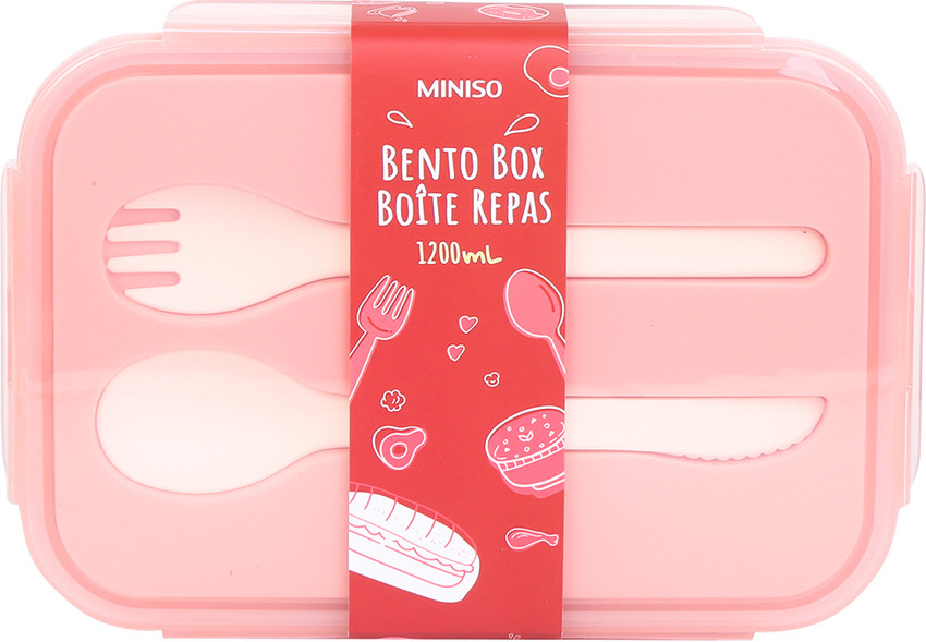 Flipkart MINISO Large Leak Proof Lunch Boxes for Office Rectangle Bento Box Tiffin Box 1200mL 1 Containers Lunch Box