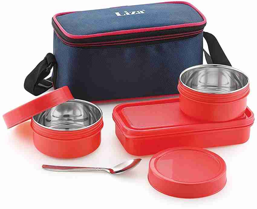 Flipkart SmartBuy Premium Quality Plastic Lunch Box Tiffin  Box 3 Containers Lunch Box 