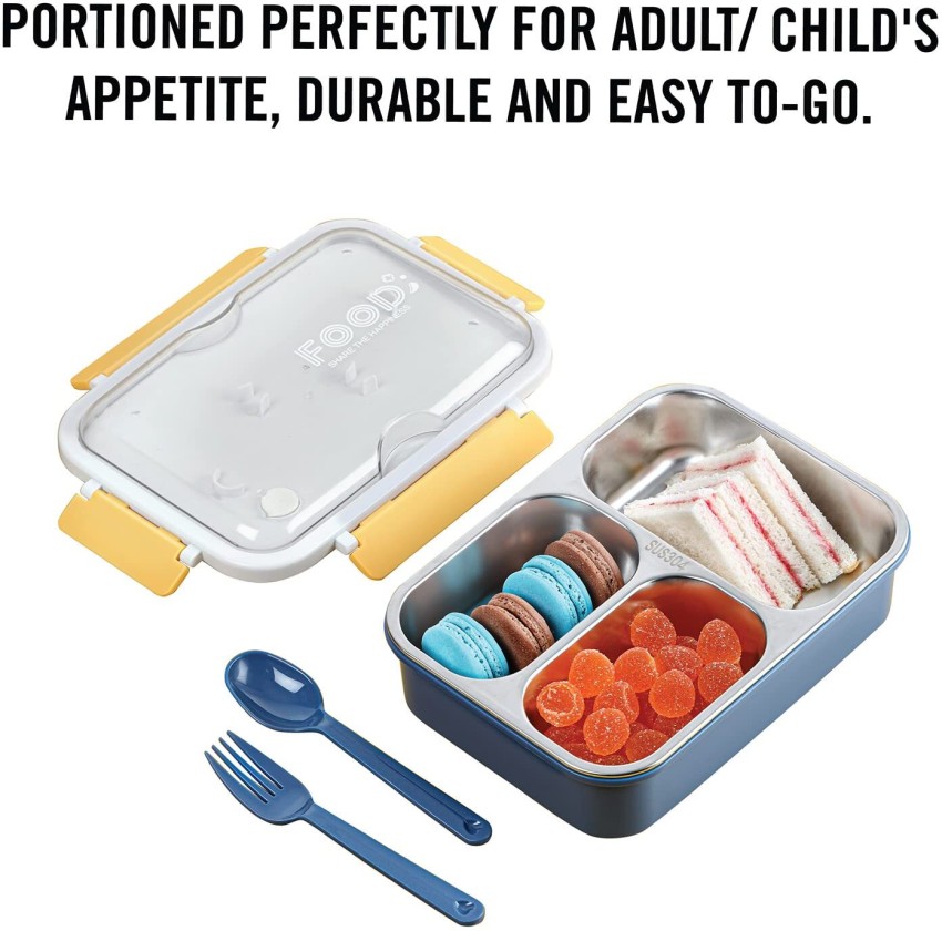 Milton MILTON Bento Lunch Box Set - 3 MICROWAVEABLE Stainless