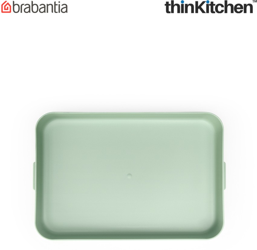 Make & Take Lunch Box Flat Plastic, Jade Green