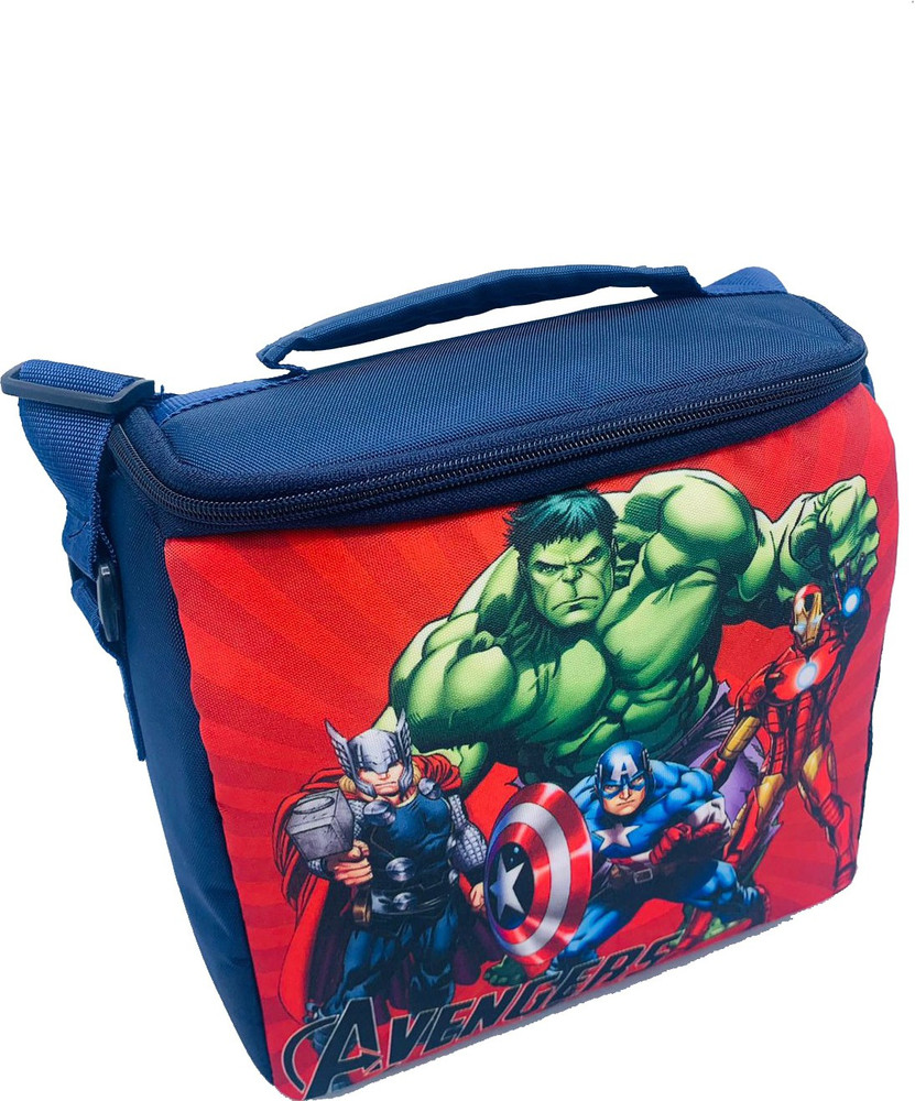 Flipkart Echo Boomers Exclusive Avengers Print Insulated Tiffin Lunch Bags for Kids with Bottle Holder 2 Containers Lunch Box