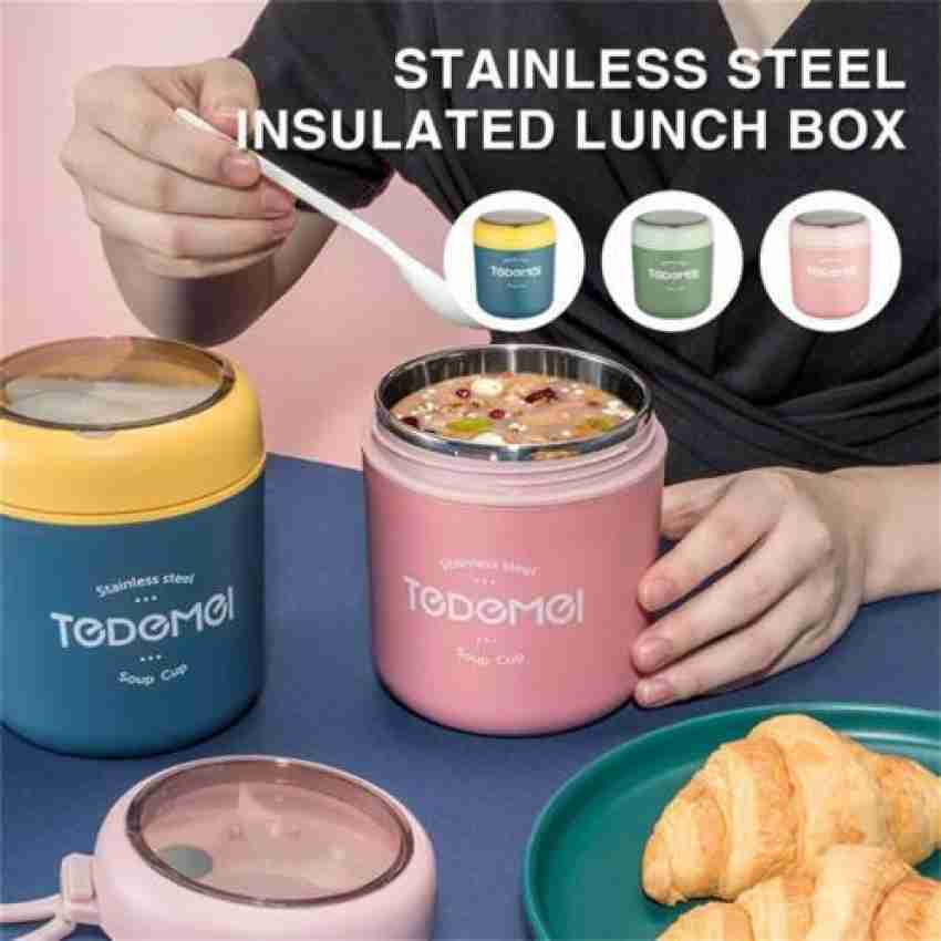 Insulated Soup Cup Stainless Steel Insulated Water Cup With Spoon Insulated  Lunch Container – the best products in the Joom Geek online store