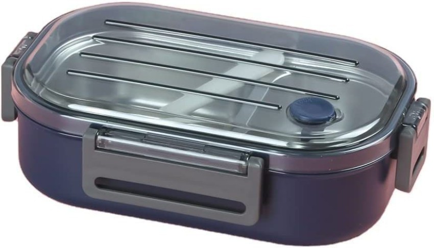 Hazel Steel Tiffin Box For Office, Stainless Steel Lunch Box, 500 Ml With  Inner Plate