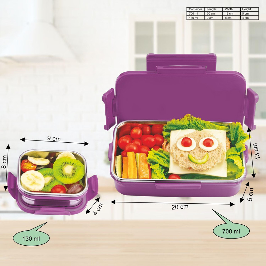 Flipkart Signoraware Nugget Puff Insulated 700 130ml Warm Compact Lunch Boxes for Adults Kids 1 Containers Lunch Box