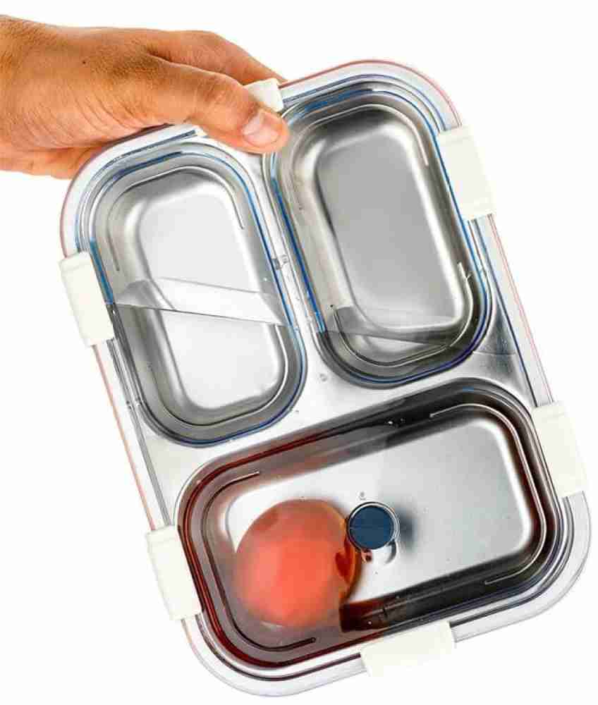 Flipkart.com | MILLENSIUM Leak Proof Plastic & Stainless Steel Lunch Box  for School, Office | Tiffin Box 2 Containers Lunch Box -