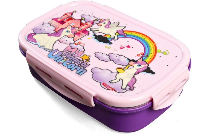 1pc Unicorn Print Random Lunch Box With Spoon