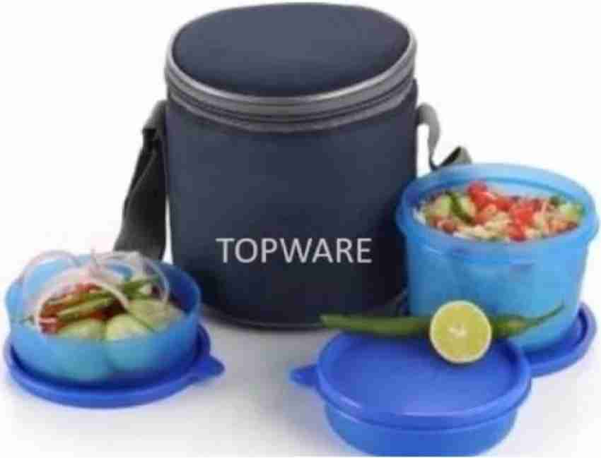 Topwere Topware Blue Colour Fabric Bag & Easy to Carry Containers Lunch Box  3 Containers Lunch Box (750 ml, Thermoware)