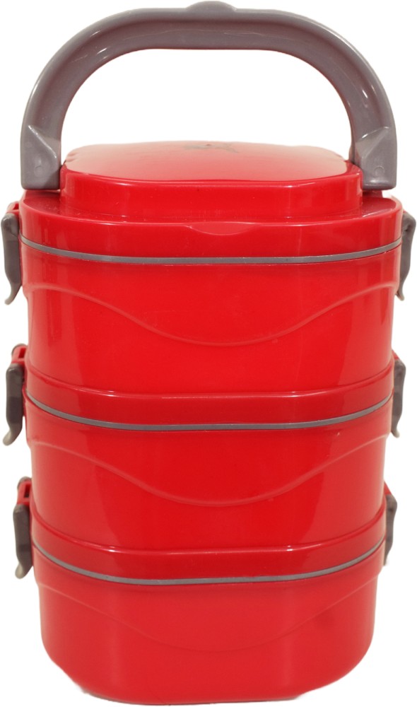 Flipkart.com | EAGLE Lunchmate_Red_3Layer 3 Containers Lunch Box -