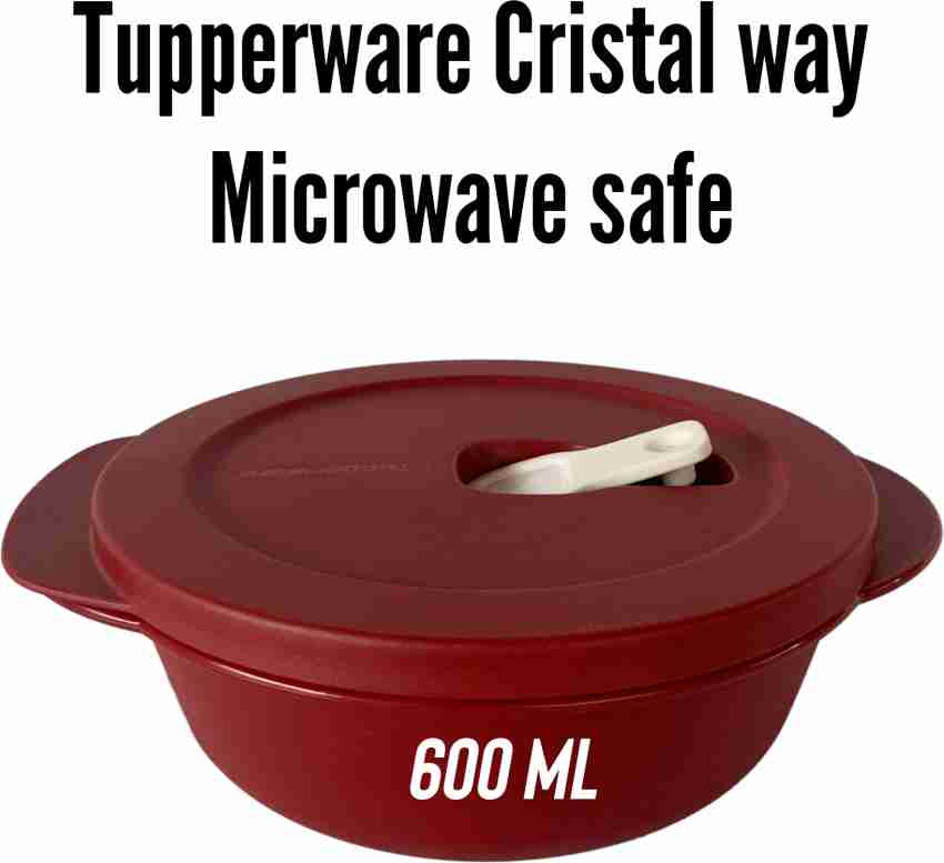 TUPPERWARE Cristal way 600 ml microwave safe pack of 1 Thermoware Casserole  Price in India - Buy TUPPERWARE Cristal way 600 ml microwave safe pack of 1  Thermoware Casserole online at
