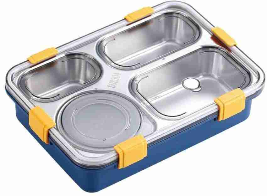 SKYBUCKET 4 Grid Lunch Boxes Reusable Tiffin Box 4  Containers Lunch Box (1000 ml ) 4 Containers Lunch Box 