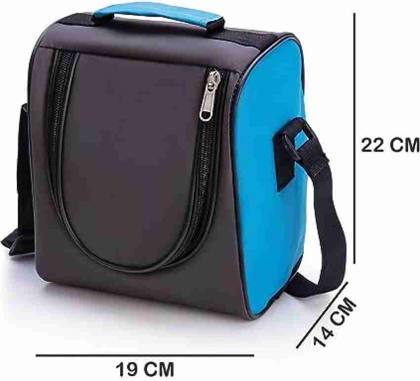 ONTESY Small Lunch Box for Men Women, Patent Leather Lunch Bag Thermal Insulated Mini Lunchbox Lunch Pail Reusable Food Container Snack Bag (Solid