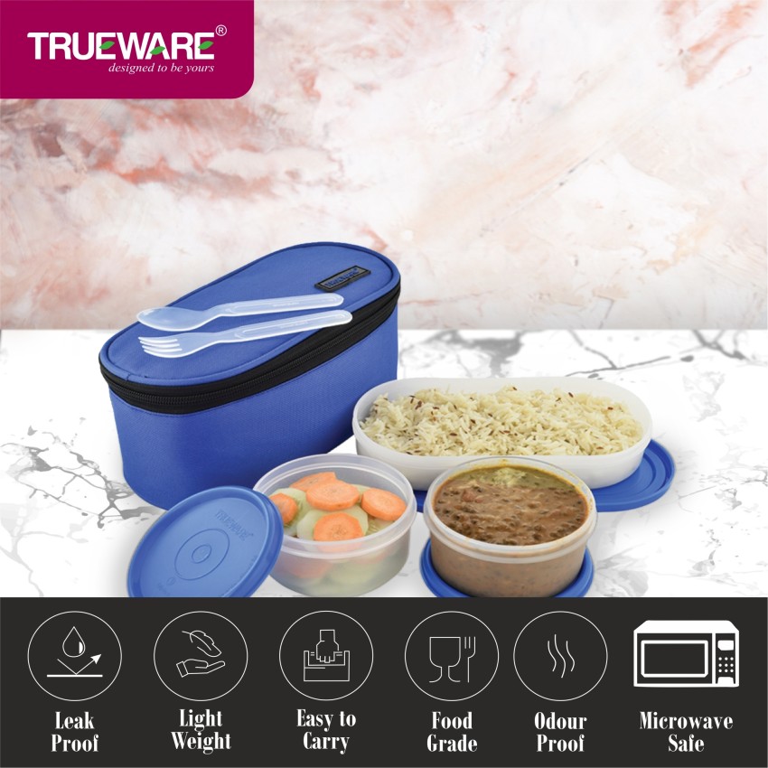 Buy Executive Blue Stainless steel Microwave Safe Lunch Box at 45% OFF by  Trueware