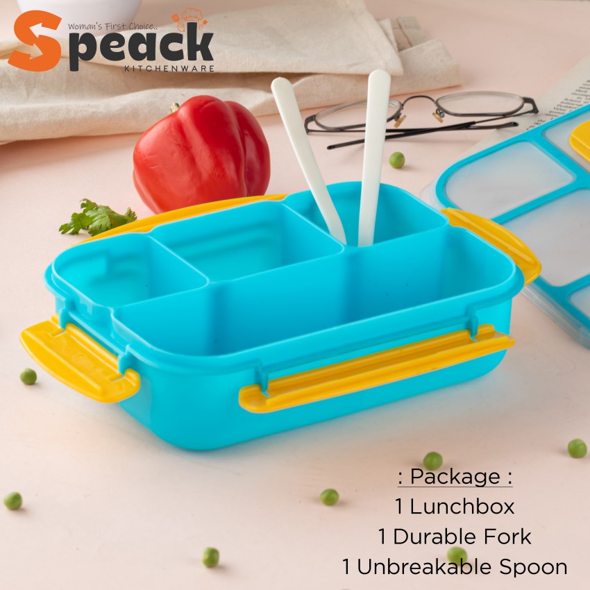 STARKENDY Steel Lunch Box Tiffin Box with Bag for Office  College School Use( Multi Color ) 4 Containers Lunch Box 