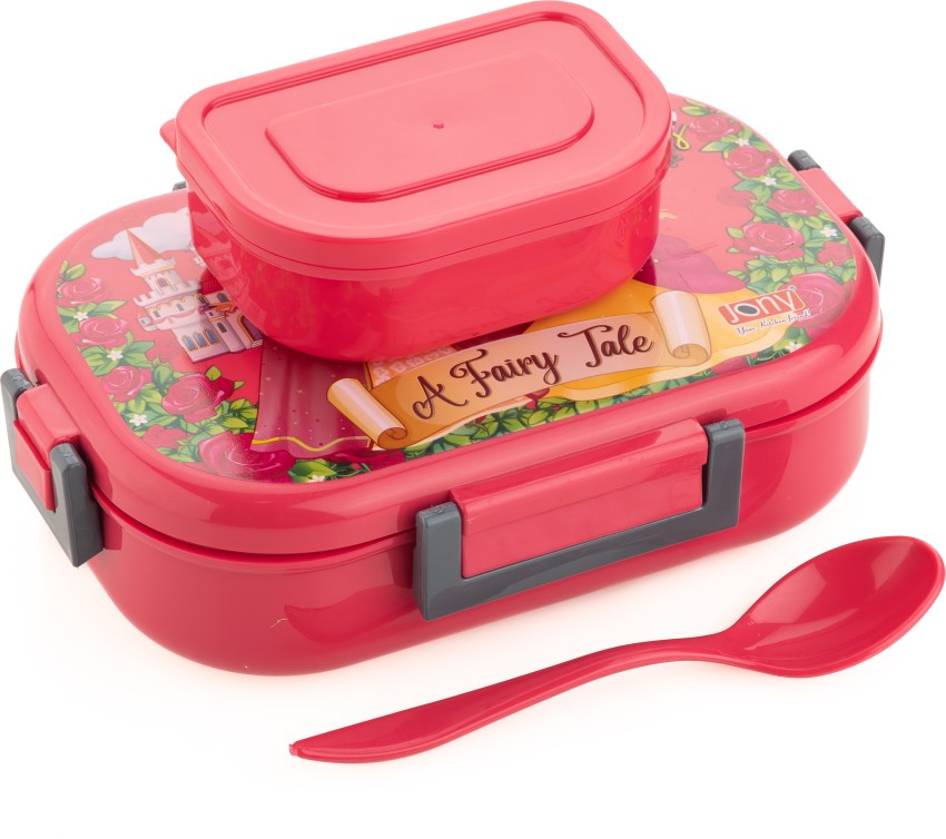 Hardin Snack Box for Kids School Customized Plastic Lunch Box  for Girls & Boy 2 Containers Lunch Box 