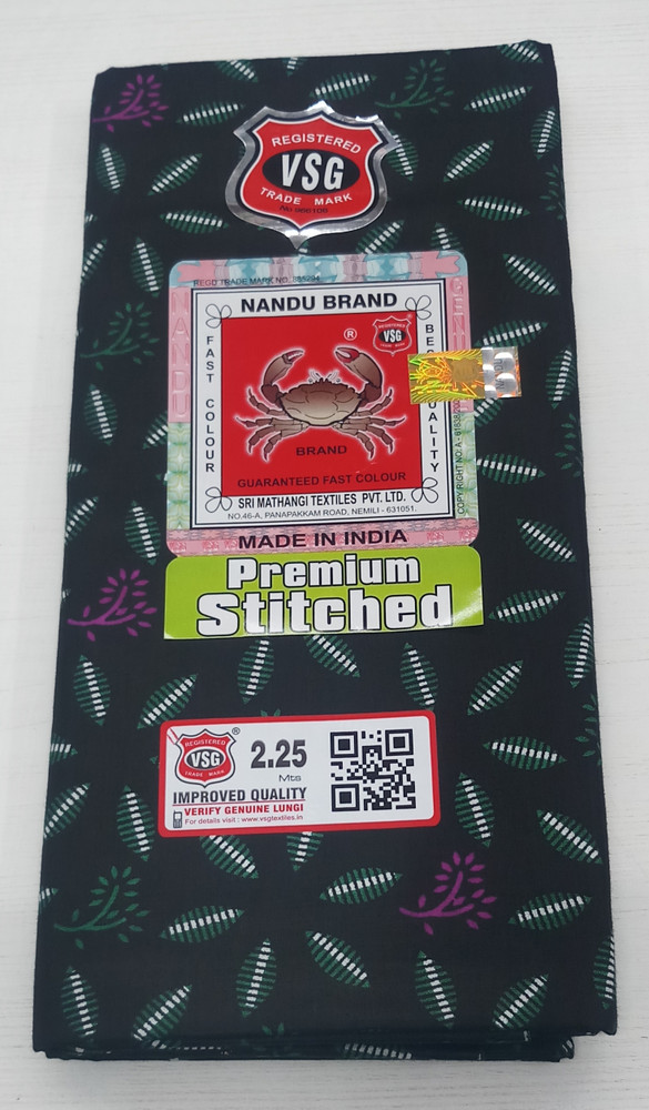 nandu Printed Green Pink Lungi Price in India Buy nandu Printed