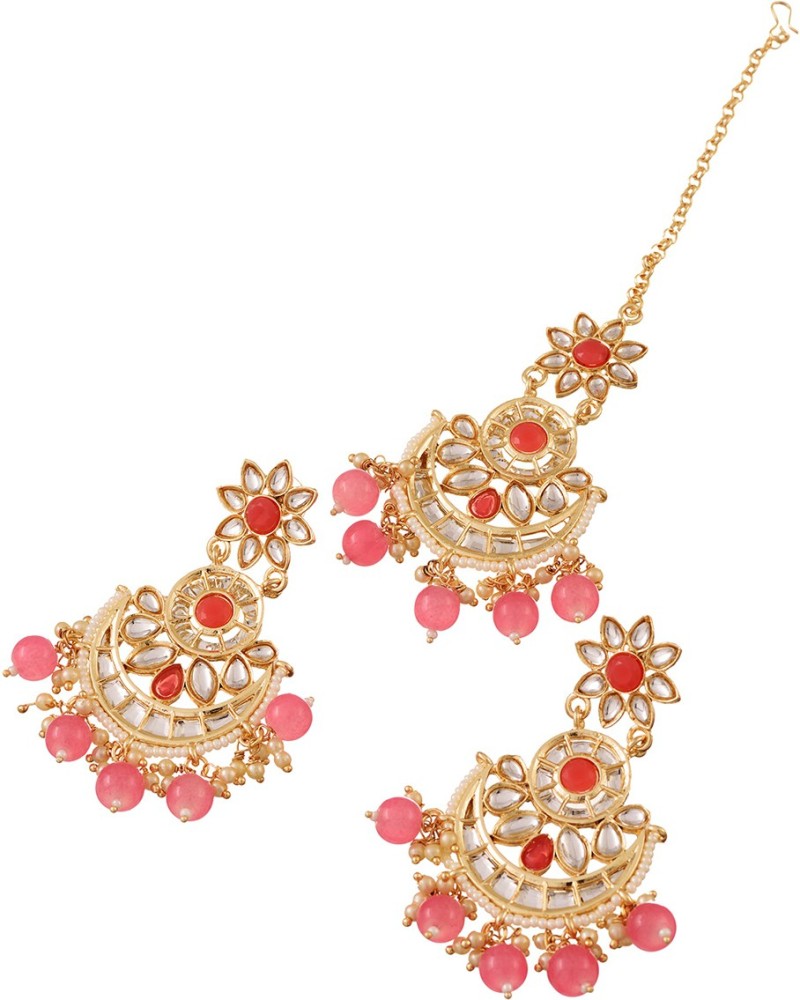 Maang tikka and sale earrings set flipkart