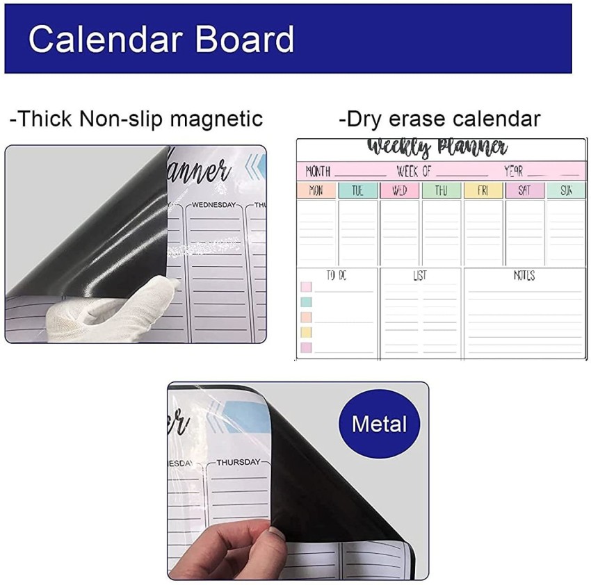 GIFTKART Magnetic Weekly Planner Size A-4 Fridge Magnet Pack of 1