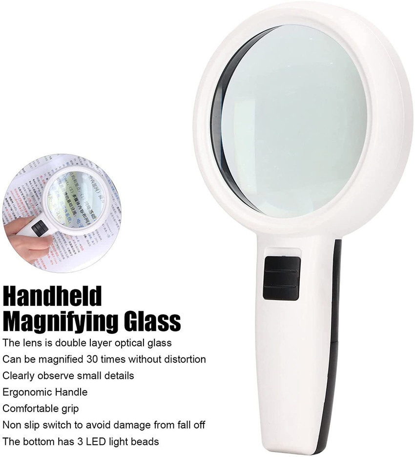 RHONNIUM Power Magnify Glass for Reading Books Seniors Macular