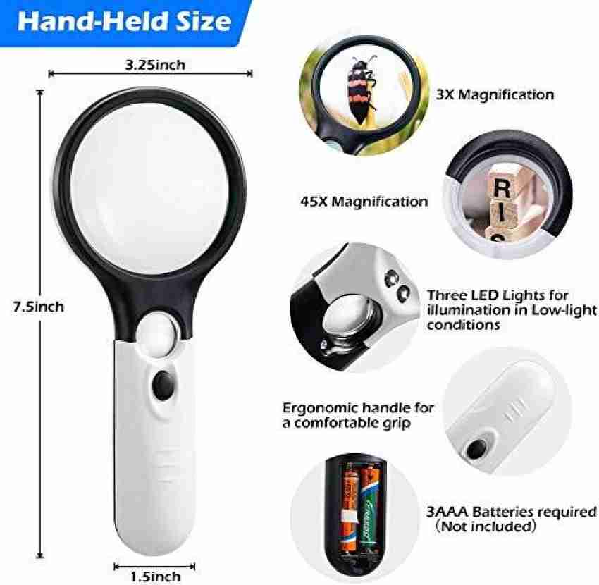 ERH India 3 Inches Diameter Magnifier Glass 100X Magnifying Glass Price in  India - Buy ERH India 3 Inches Diameter Magnifier Glass 100X Magnifying  Glass online at