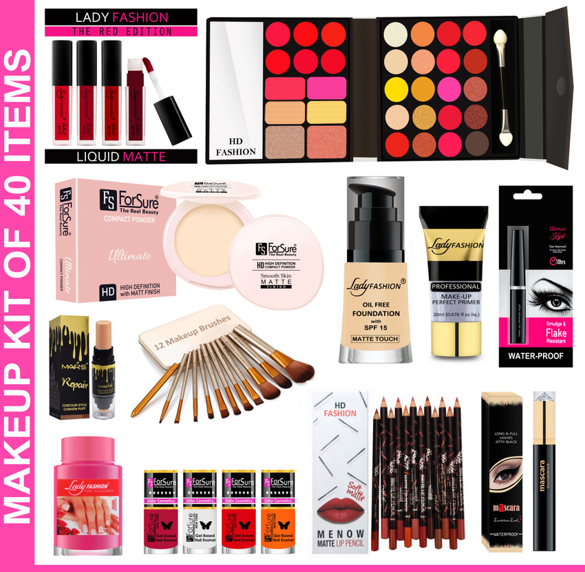 Lady FASHION Makeup Kit of 40 Items 41 Price in India Buy Lady FASHION Makeup Kit of 40 Items 41 Online In India Reviews Ratings Features Flipkart