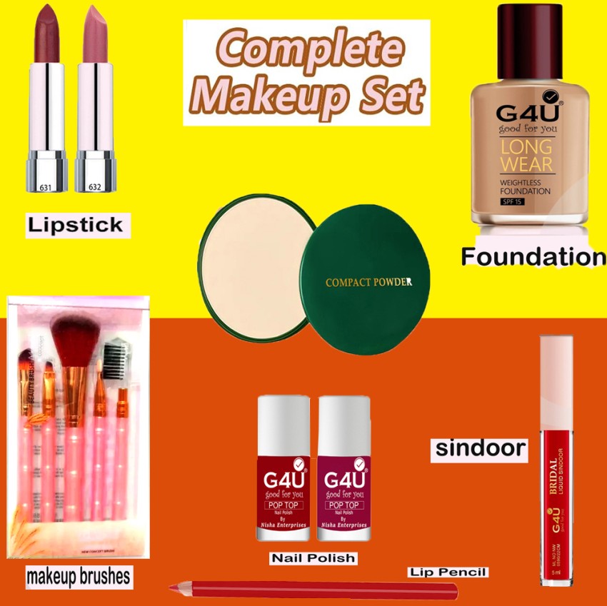 G4U Full Makeup Kit For Women Kit (17 Pices)
