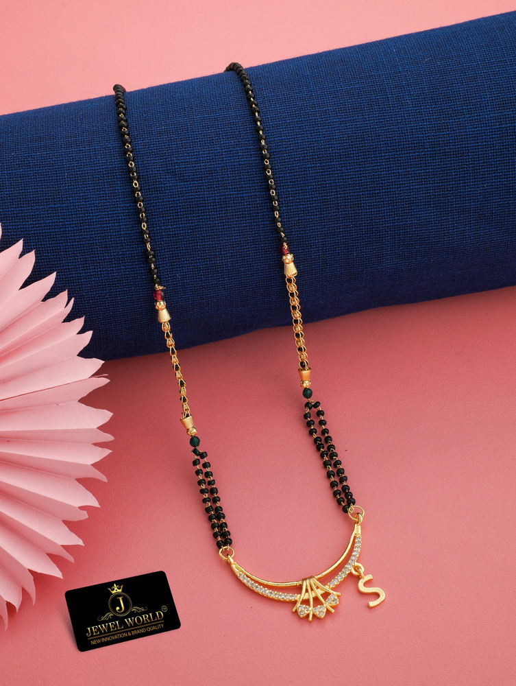S letter mangalsutra design cheap