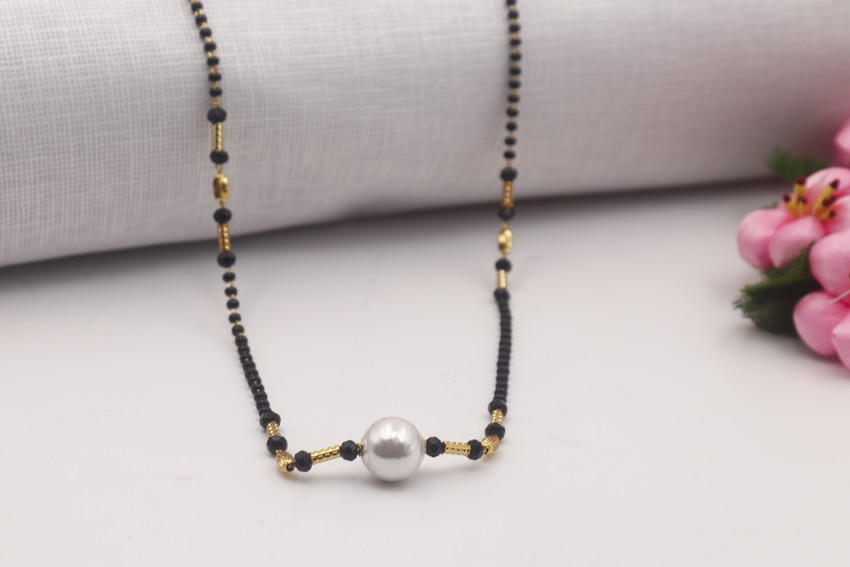 White discount moti mangalsutra