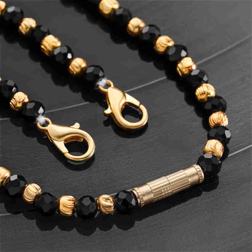 Black beads deals chain without pendant