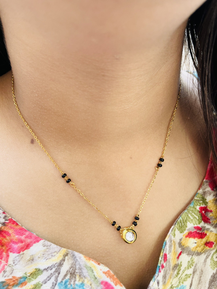 JHB Gold Plated Single Kundan Stone Tanmaniya Mangalsutra For Women Alloy Tanmaniya Price in India Buy JHB Gold Plated Single Kundan Stone Tanmaniya Mangalsutra For Women Alloy Tanmaniya Online at Bes...