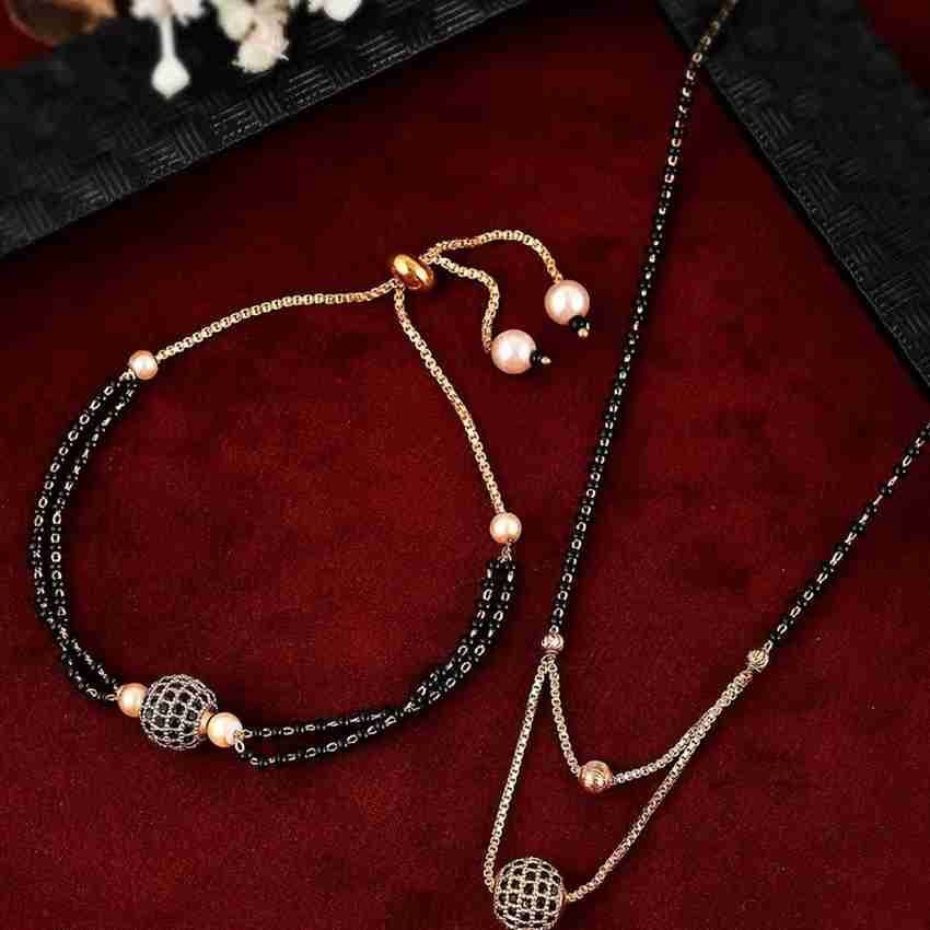 theostrichcollection Combo Of Hand Bracelet Type Mangalsutra With
