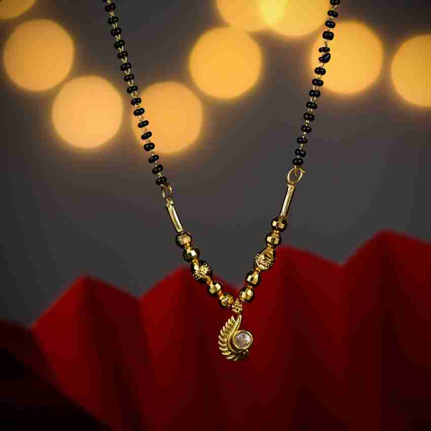 Khazana jewellery store black beads designs