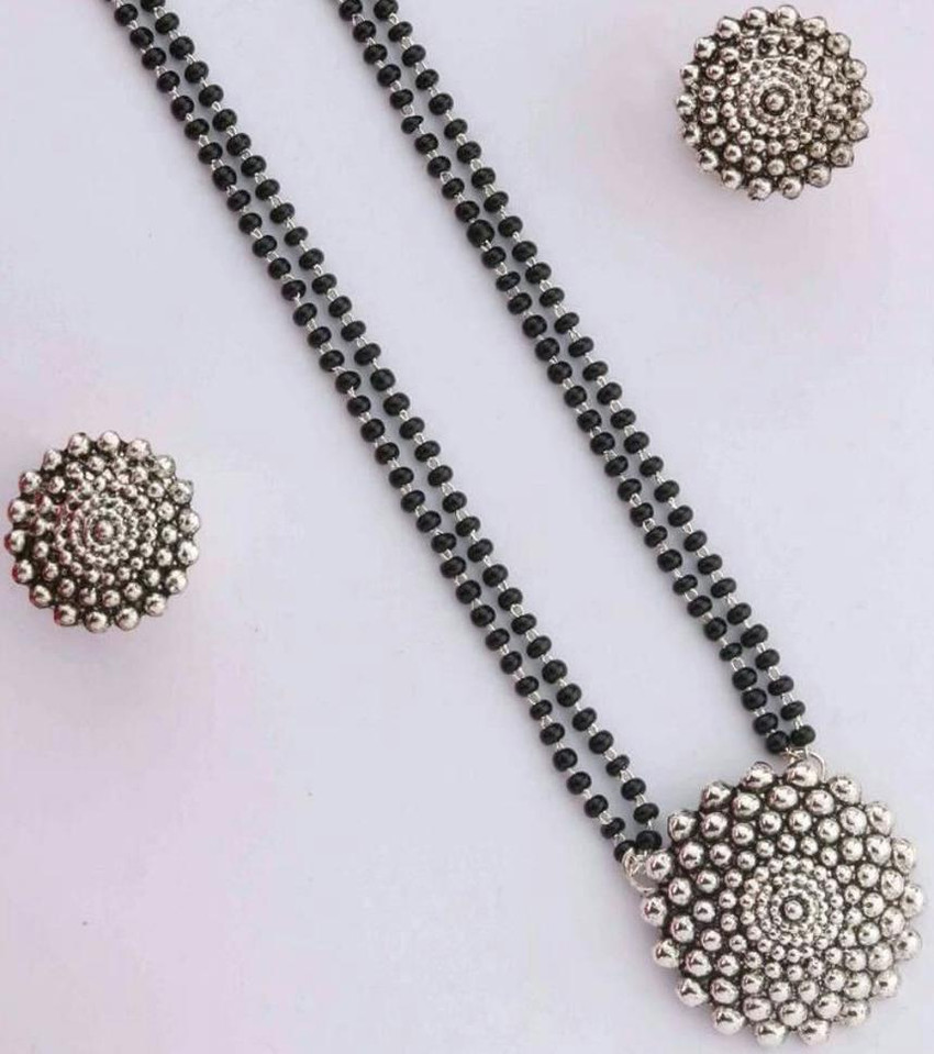 Oxidised silver mangalsutra online discount
