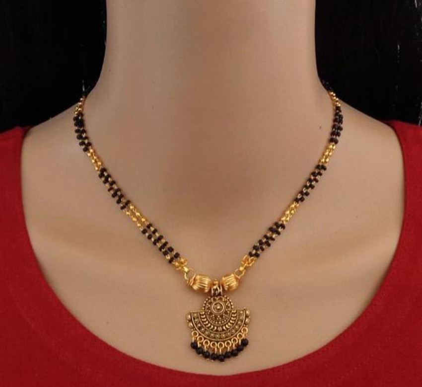 jeweon Jeweon oxidized Black Beads Daily ware Mangalsutra for