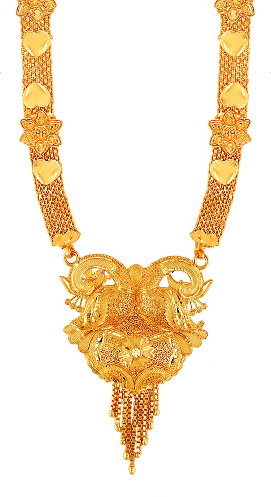 Gold big necklace on sale design