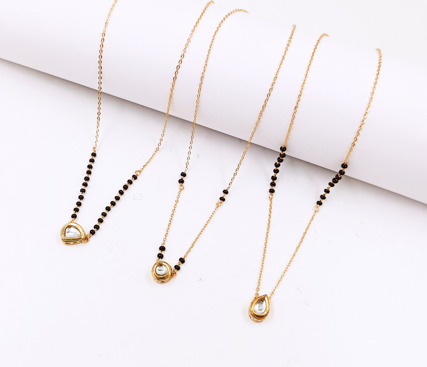 Single sales kundan mangalsutra