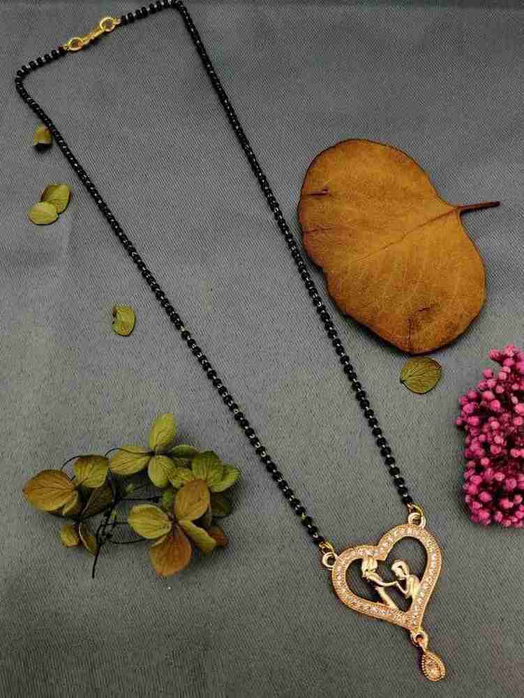 Heart shape deals pendant mangalsutra