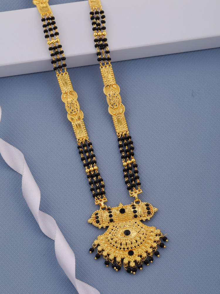 Vita Bella One gram Gold Plated kalkati Handmade Alloy Mangalsutra Price in India Buy Vita Bella One gram Gold Plated kalkati Handmade Alloy Mangalsutra Online at Best Prices in India