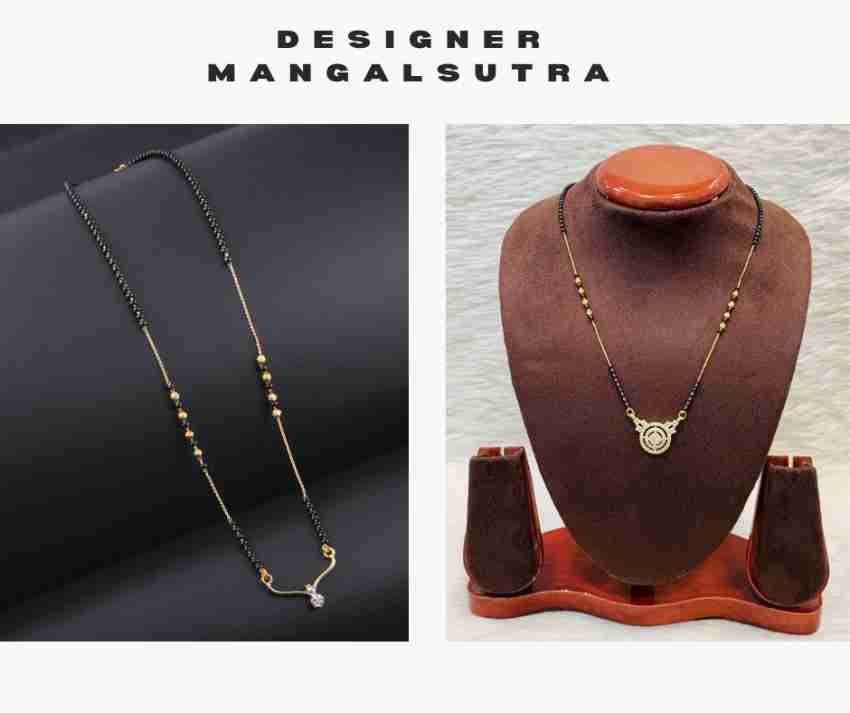 Short gold mangalsutra hot sale designs latest