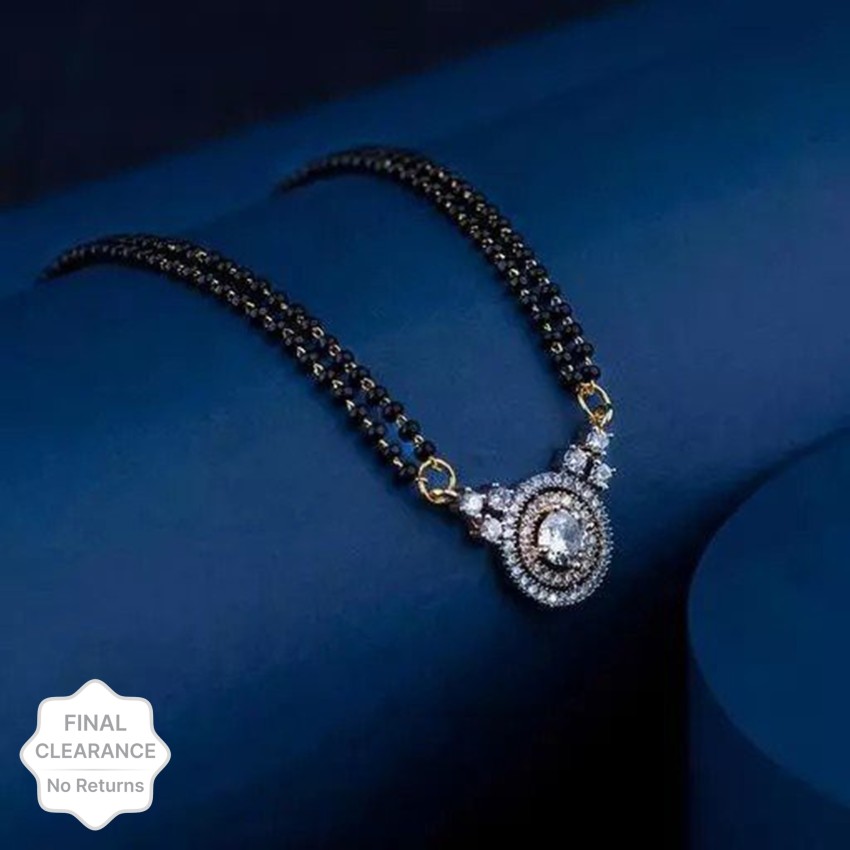 Mangalsutra with hot sale single diamond