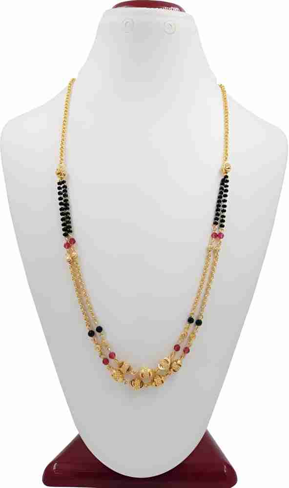 Okoye Gold Plated Double Chain mangalsutra for women and girls