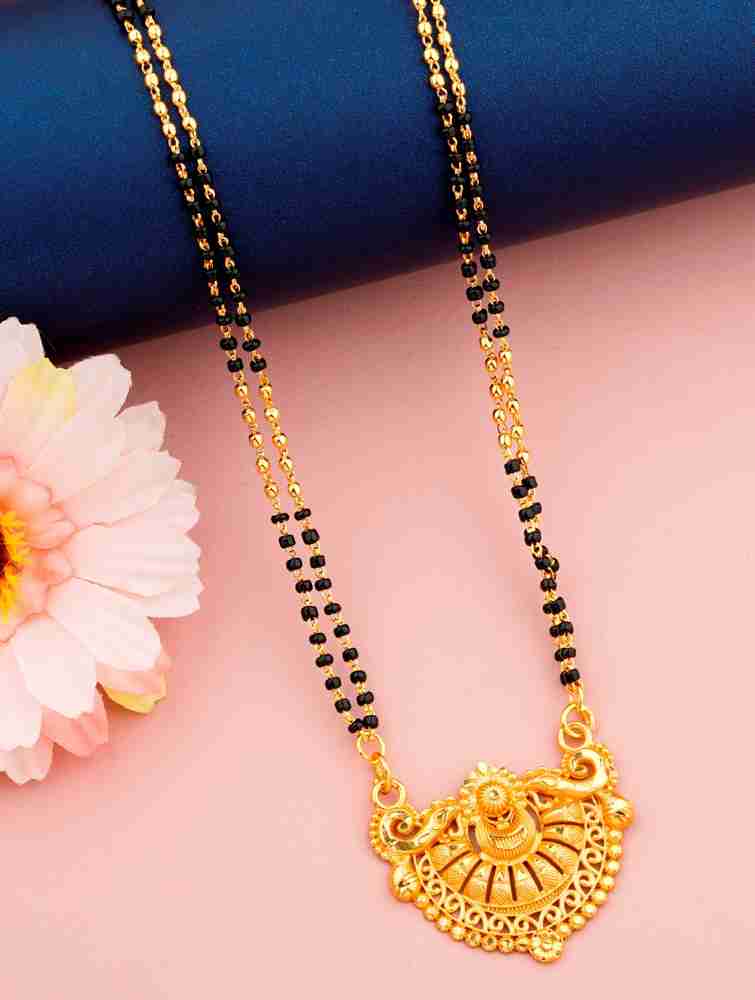 Jewel WORLD 24 inch One Gram Gold plated LONG Mangalsutra With