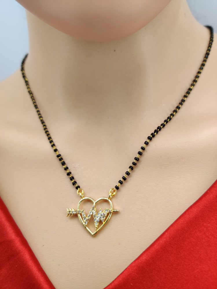Heart mangalsutra discount