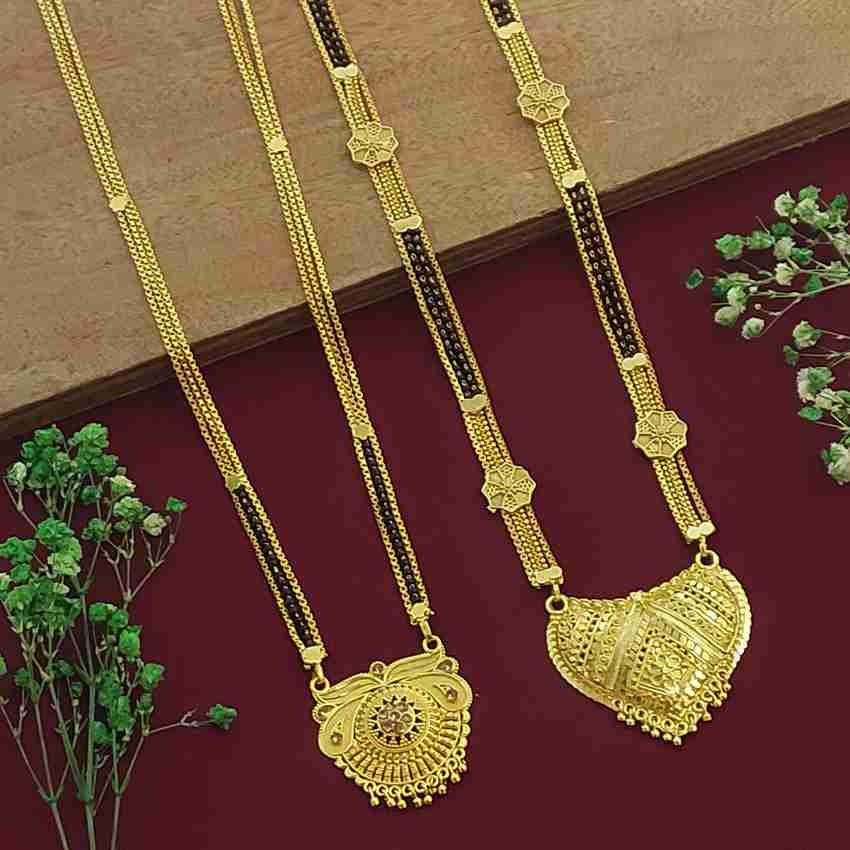 Latest big mangalsutra new arrivals designs in gold
