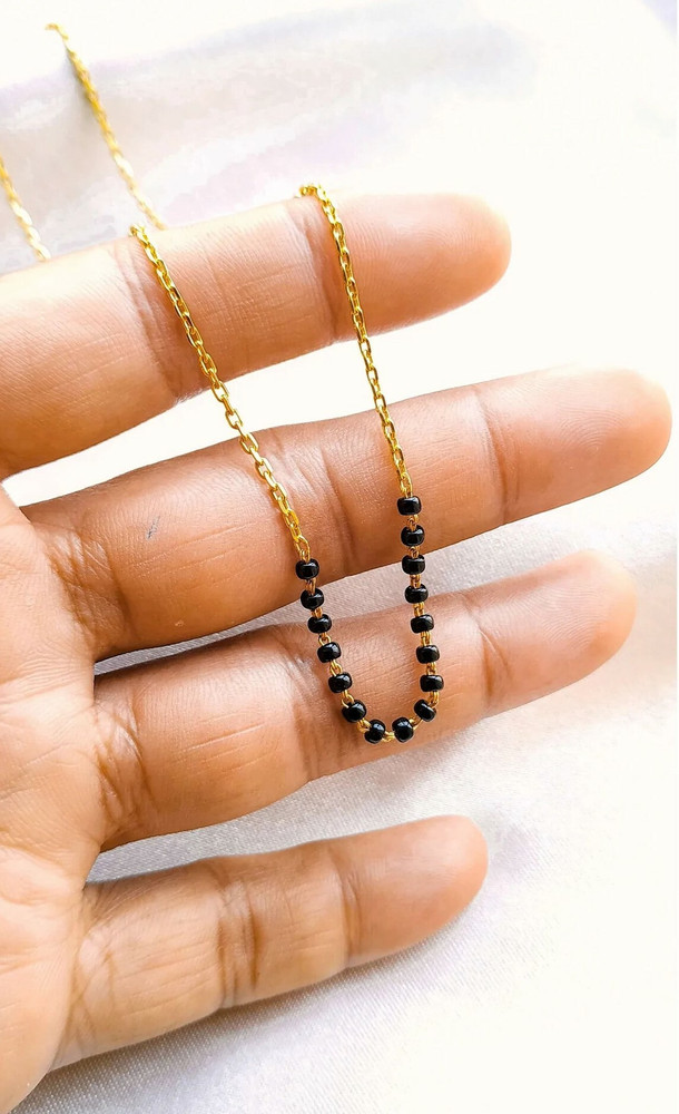 Traditional mangalsutra sale with black beads