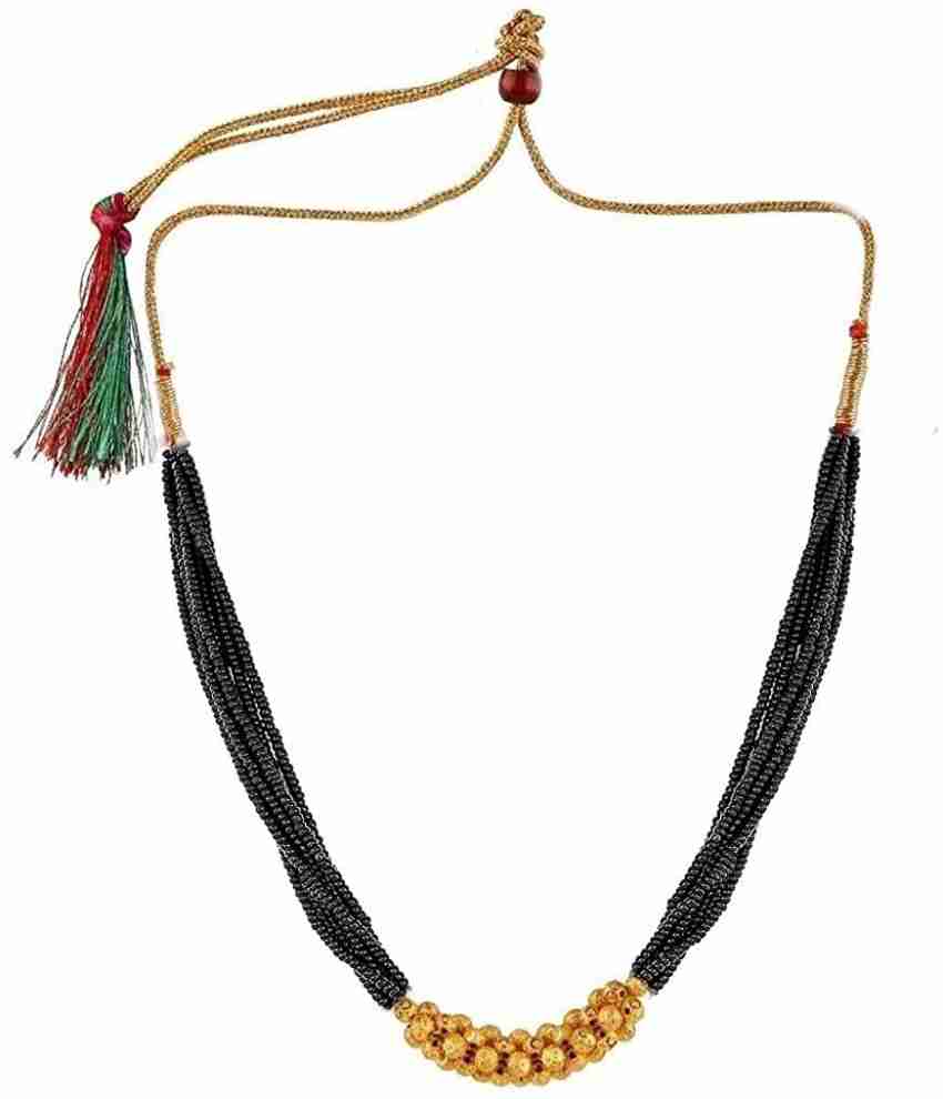 Gold deals pusalu necklace